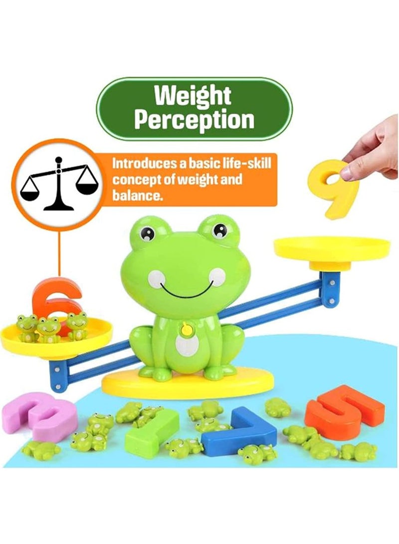 An educational game for children. The idea is to teach numbers and counting in a fun and interactive way, using a scale shaped like a cute frog! The game helps children learn to add and compare numbers while having fun. Suitable for ages 3 and up, it develops thinking and concentration skills. - Image 2